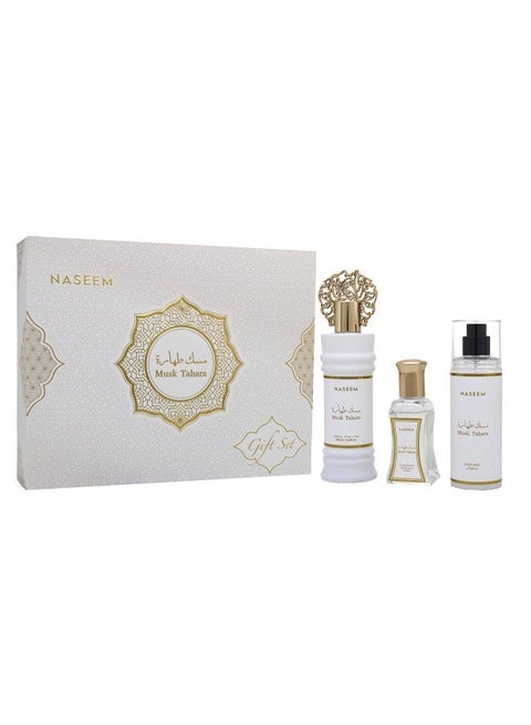 Musk Tahara Premium Gift Set for Women – Eau De Parfum, Roll-On & Body Mist